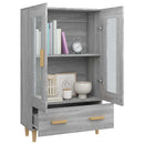 vidaXL szürke sonoma színű szerelt fa magasszekrény 70 x 31 x 115 cm