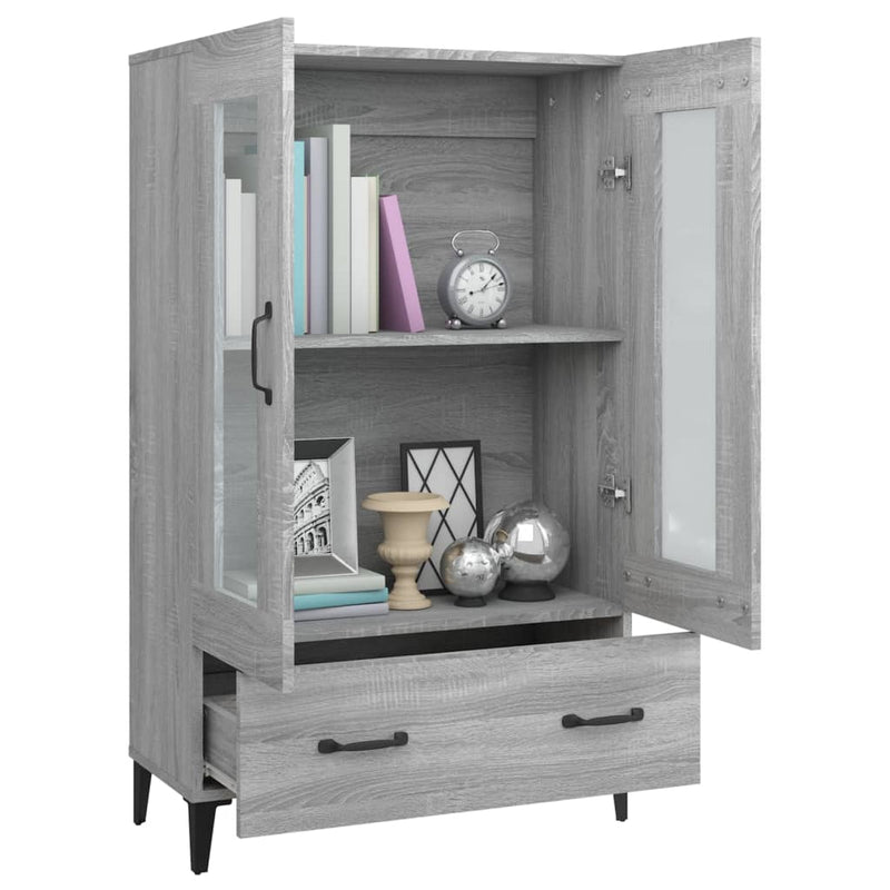 vidaXL szürke sonoma színű szerelt fa magasszekrény 70 x 31 x 115 cm