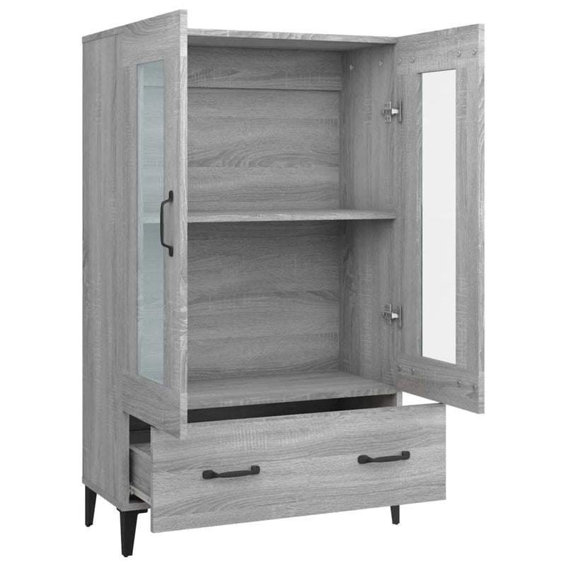vidaXL szürke sonoma színű szerelt fa magasszekrény 70 x 31 x 115 cm