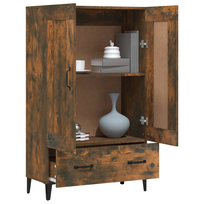 vidaXL füstös tölgy színű szerelt fa magasszekrény 70 x 31 x 115 cm