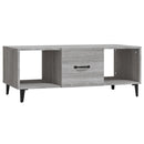 vidaXL szürke sonoma színű szerelt fa dohányzóasztal 102 x 50 x 40 cm