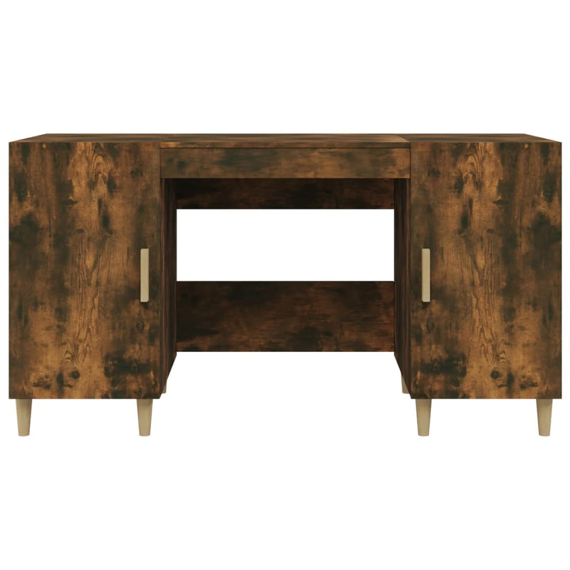 vidaXL füstös tölgy színű szerelt fa íróasztal 140 x 50 x 75 cm