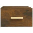 vidaXL füstös tölgy színű falra szerelhető éjjeliszekrény 35x35x20 cm