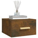 vidaXL 2 db füstös tölgy színű fali éjjeliszekrény 35 x 35 x 20 cm