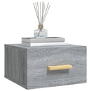 vidaXL 2 db szürke sonoma falra szerelhető éjjeliszekrény 35x35x20 cm