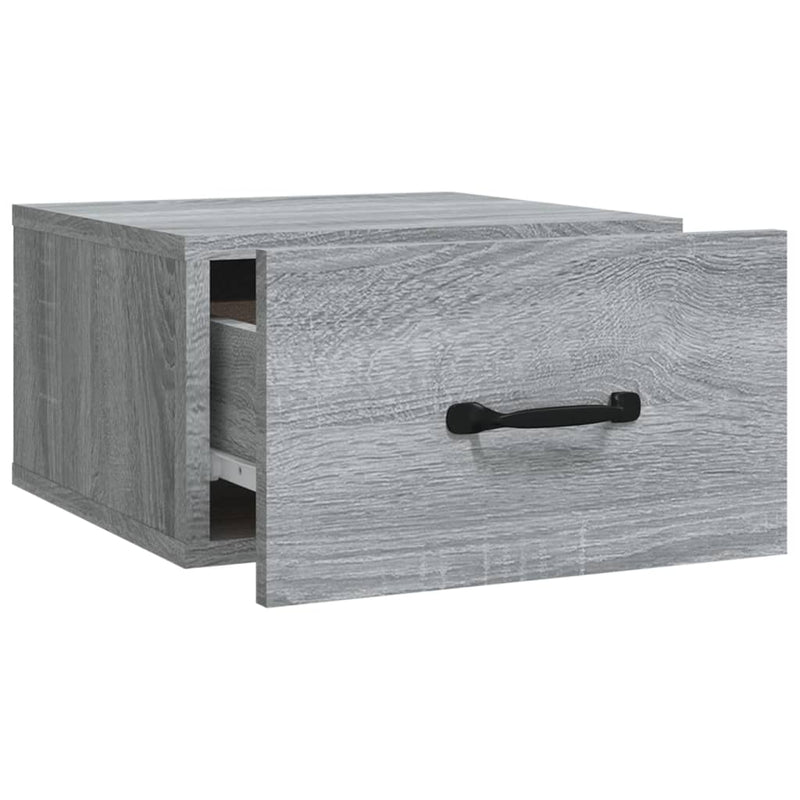 vidaXL szürke sonoma falra szerelhető éjjeliszekrény 35x35x20 cm