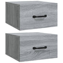 vidaXL 2 db szürke sonoma falra szerelhető éjjeliszekrény 35x35x20 cm