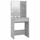 vidaXL szürke sonoma színű LED-es fésülködőasztal 60 x 40 x 140 cm