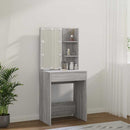 vidaXL szürke sonoma színű LED-es fésülködőasztal 60 x 40 x 140 cm