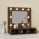 vidaXL barna tölgy színű tükrös szekrény LED-ekkel 60 x 31,5 x 62 cm