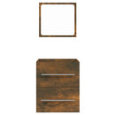 vidaXL füstös tölgy színű tükrös fürdőszobaszekrény 41 x 38,5 x 48 cm