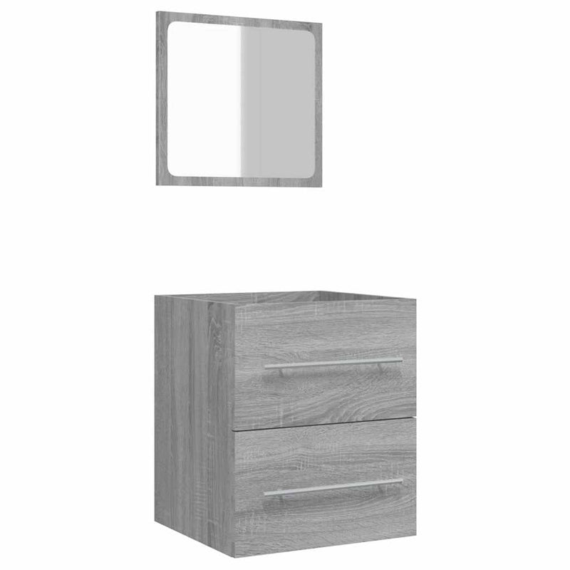 vidaXL szürke sonoma színű tükrös fürdőszobaszekrény 41 x 38,5 x 48 cm