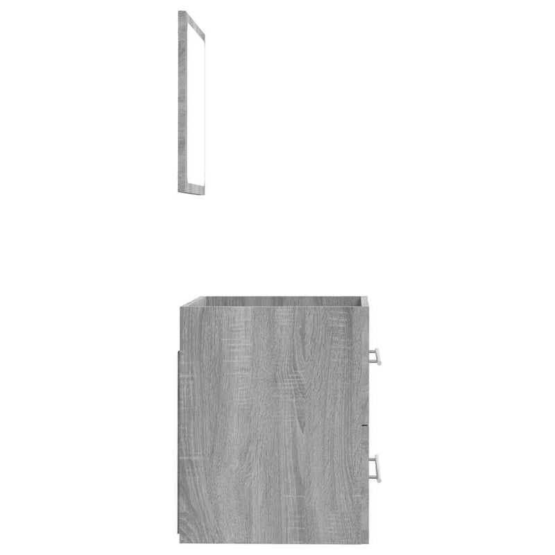 vidaXL szürke sonoma színű tükrös fürdőszobaszekrény 41 x 38,5 x 48 cm