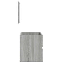 vidaXL szürke sonoma színű szerelt fa fürdőszobaszekrény tükörrel