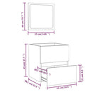 vidaXL szürke sonoma színű szerelt fa fürdőszobaszekrény tükörrel