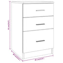 vidaXL szürke sonoma színű szerelt fa éjjeliszekrény 40 x 40 x 63 cm