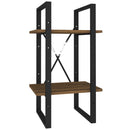 vidaXL 2 szintes barna tölgyszínű szerelt fa könyvszekrény 40x30x70 cm