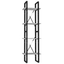 vidaXL 4 szintes szürke sonoma szerelt fa könyvszekrény 40x30x140 cm