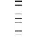 vidaXL 4 szintes szürke sonoma szerelt fa könyvszekrény 40x30x140 cm