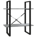 vidaXL 2-szintes szürke sonoma szerelt fa könyvszekrény 60x30x70 cm
