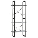 vidaXL 4 szintes szürke sonoma szerelt fa könyvszekrény 60x30x140 cm