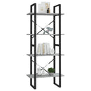 vidaXL 4 szintes szürke sonoma szerelt fa könyvszekrény 60x30x140 cm