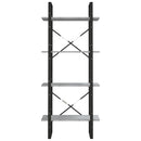 vidaXL 4 szintes szürke sonoma szerelt fa könyvszekrény 60x30x140 cm