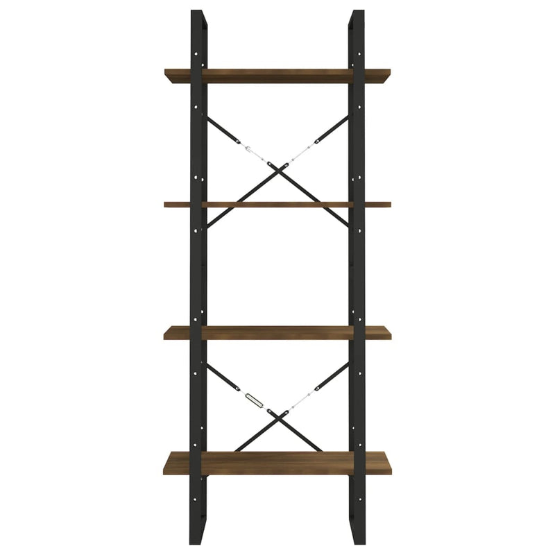 vidaXL 4 szintes barna tölgyszínű szerelt fa könyvszekrény 60x30x140cm
