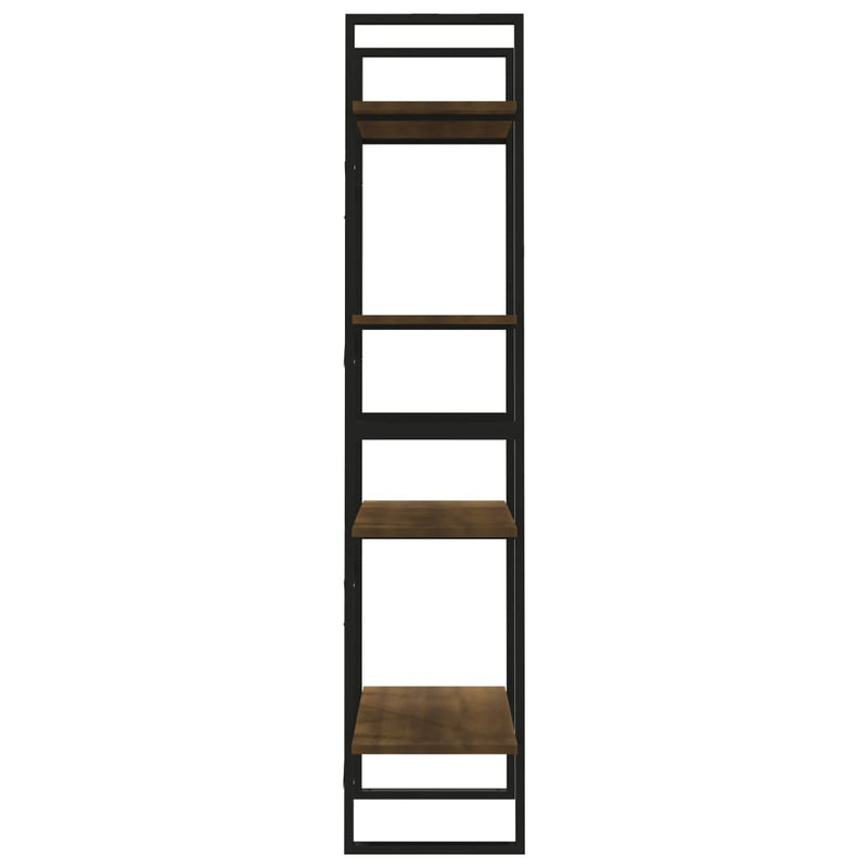 vidaXL 4 szintes barna tölgyszínű szerelt fa könyvszekrény 60x30x140cm