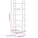 vidaXL szürke sonoma színű szerelt fa magasszekrény 80 x 30 x 210 cm