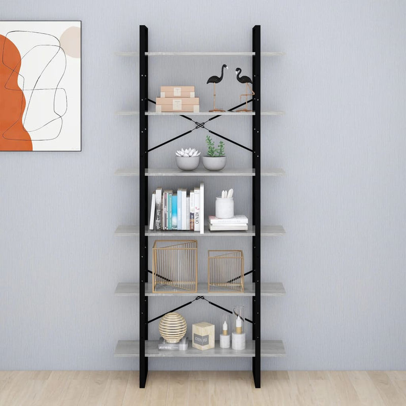 vidaXL szürke sonoma színű szerelt fa magasszekrény 100 x 30 x 210 cm