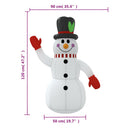 vidaXL Inflatable Hóember LED-del 120 cm