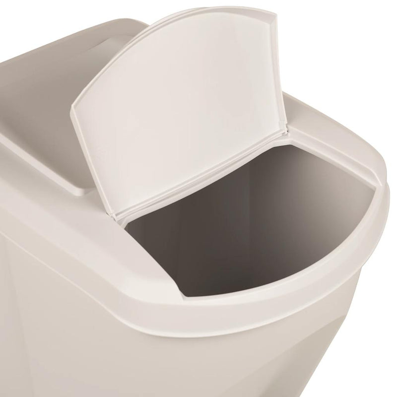 vidaXL 3 db fehér polipropilén rakásolható szemeteskuka 75 L