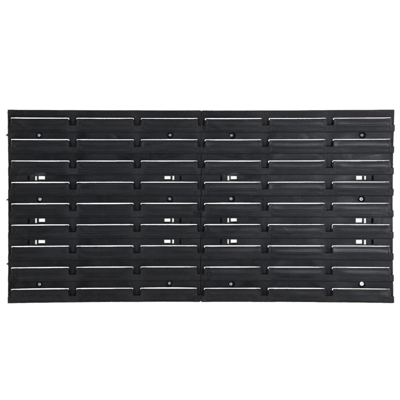 vidaXL 26 részes piros/fekete polipropilén műhelypolcszett 77 x 39 cm