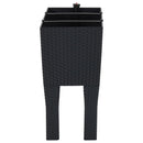 vidaXL antracitszürke polipropilén rattan kerti magaságyás 60x25x46 cm