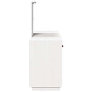 vidaXL fehér tömör fenyőfa fésülködőasztal szett tükörrel