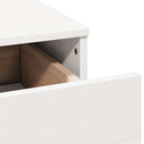 vidaXL fehér tömör fenyőfa fésülködőasztal szett tükörrel