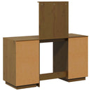 vidaXL mézbarna tömör fenyőfa fésülködőasztal szett tükörrel