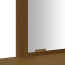 vidaXL mézbarna tömör fenyőfa fésülködőasztal szett tükörrel