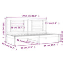 vidaXL tömör fenyőfa kanapéágy matrac nélkül 80 x 200 cm
