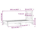 vidaXL fehér tömör fenyőfa kihúzható kanapéágy 2 x (90 x 200) cm