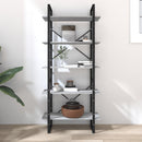 vidaXL 5 szintes szürke sonoma szerelt fa könyvszekrény 80x30x175 cm