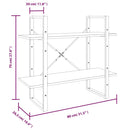 vidaXL 5 szintes szürke sonoma szerelt fa könyvszekrény 80x30x175 cm
