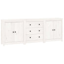 vidaXL fehér tömör fenyőfa tálalószekrény 210 x 35 x 80 cm