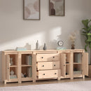 vidaXL tömör fenyőfa tálalószekrény 230x35x80 cm