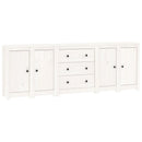 vidaXL fehér tömör fenyőfa tálalószekrény 230x35x80 cm