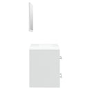 vidaXL fehér szerelt fa mosdószekrény beépített mosdóval