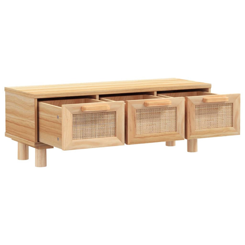 vidaXL barna szerelt fa és tömör fenyőfa dohányzóasztal 80x40x30 cm