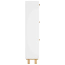 vidaXL fehér szerelt fa és természetes rattan cipőszekrény 52x25x115cm