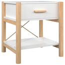 vidaXL 2 db fehér szerelt fa ágy melletti asztal 42 x 38 x 45 cm